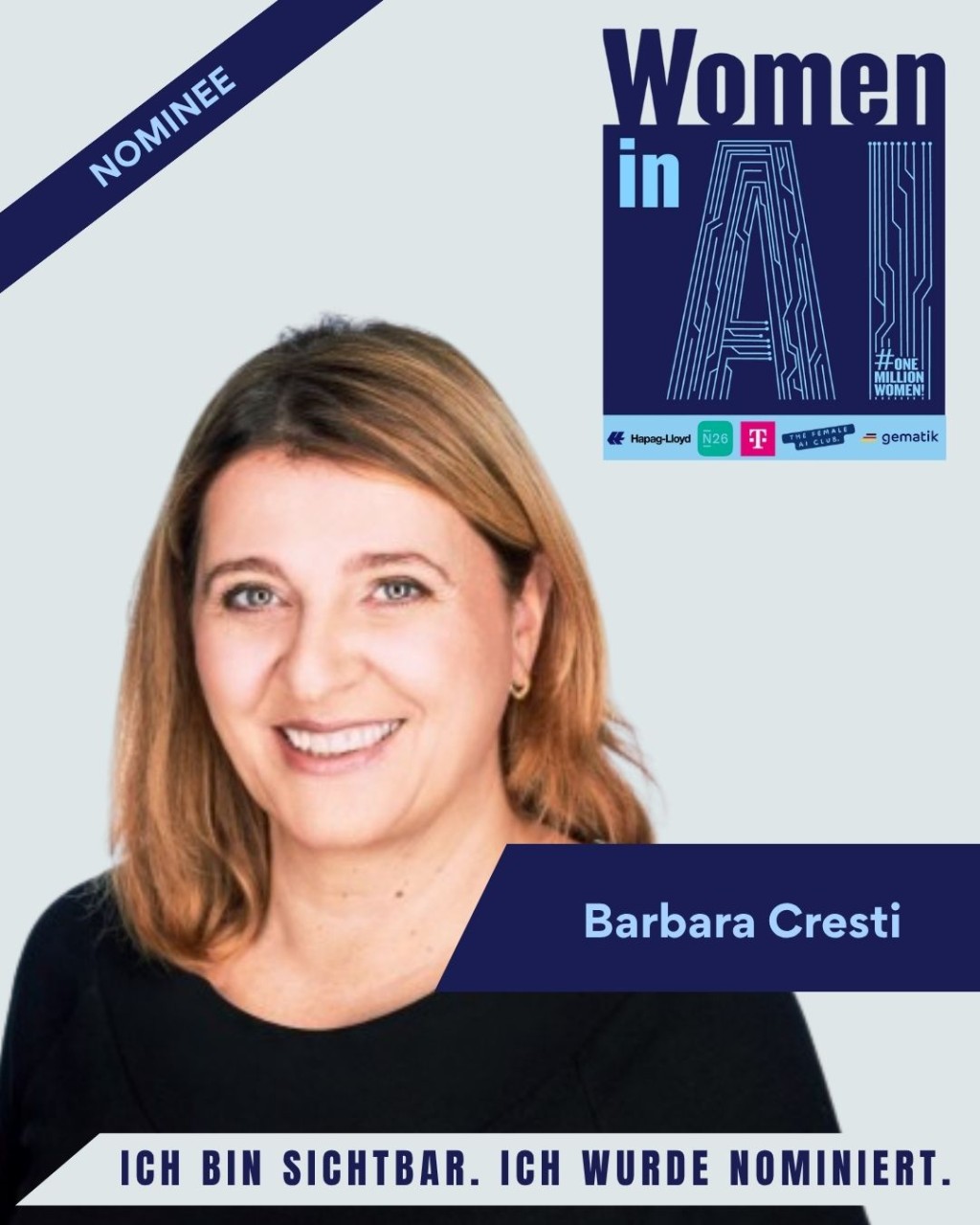 Barbara Cresti, founder of StratEdge — Women in AI #OneMillionWomen nominee